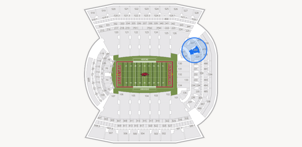 Razorback Stadium Seating Chart