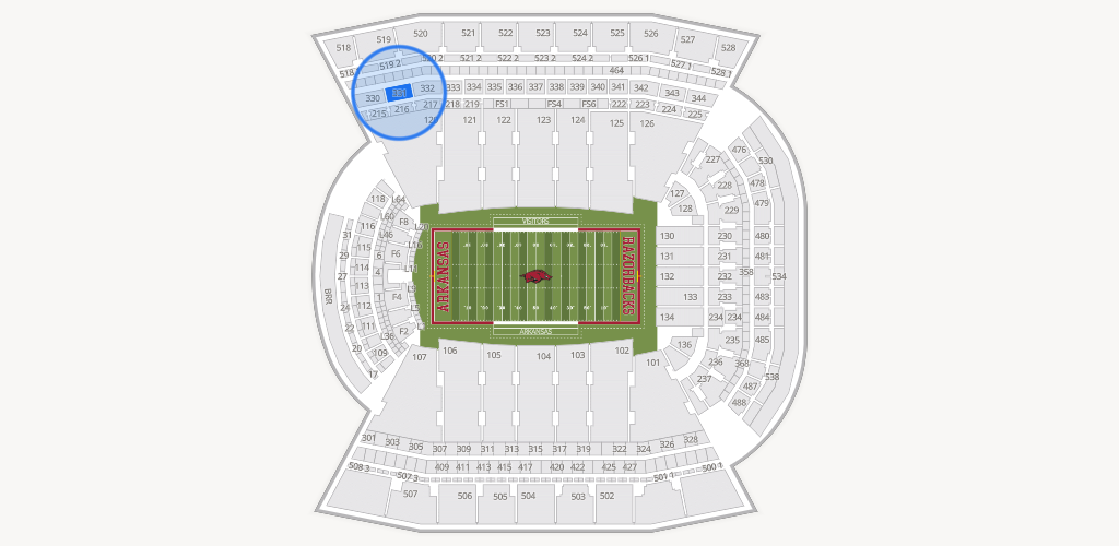 Razorback Stadium Seating Chart