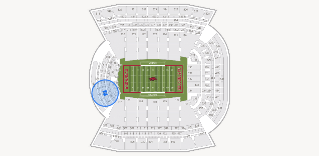 Razorback Stadium Seating Chart