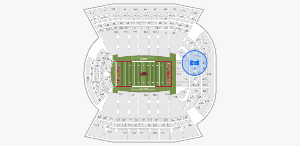 Razorback Stadium Seating Chart