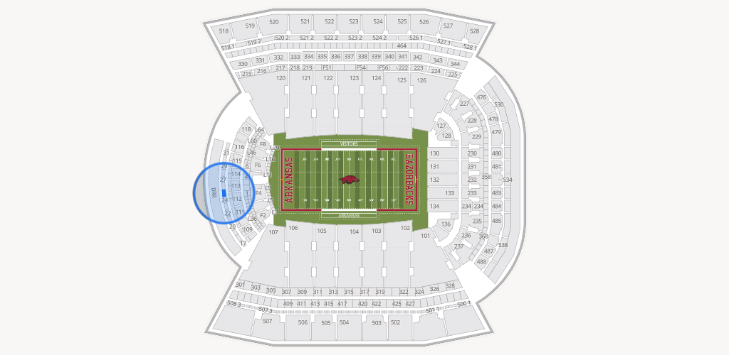 Razorback Stadium Seating Chart