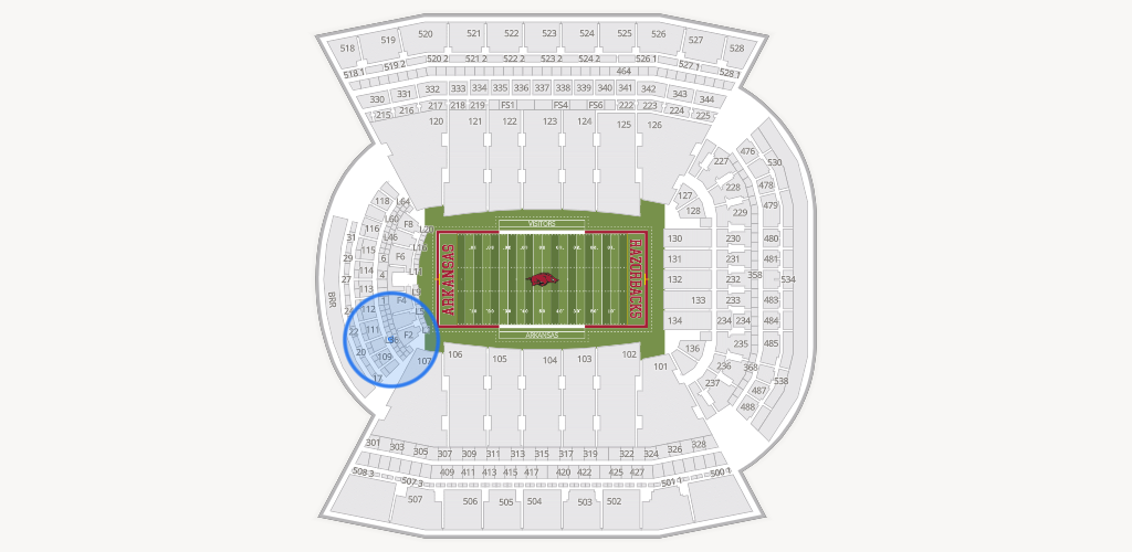 Razorback Stadium Seating Chart