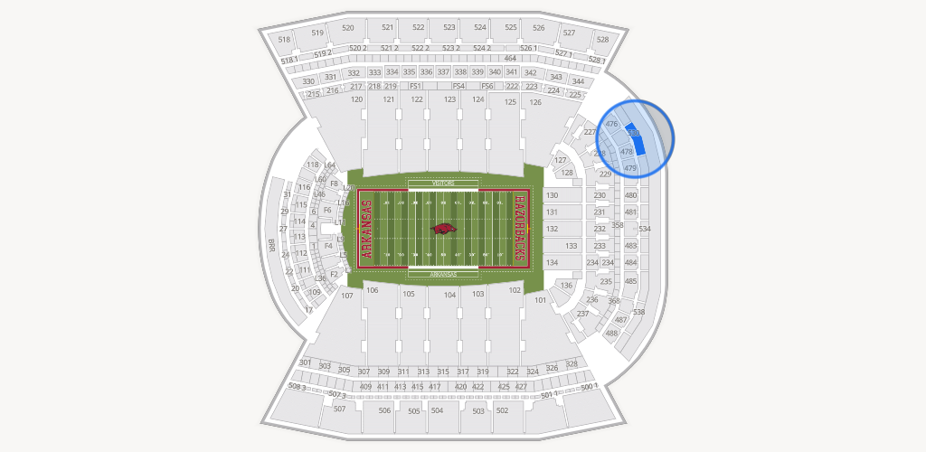 Razorback Stadium Seating Chart