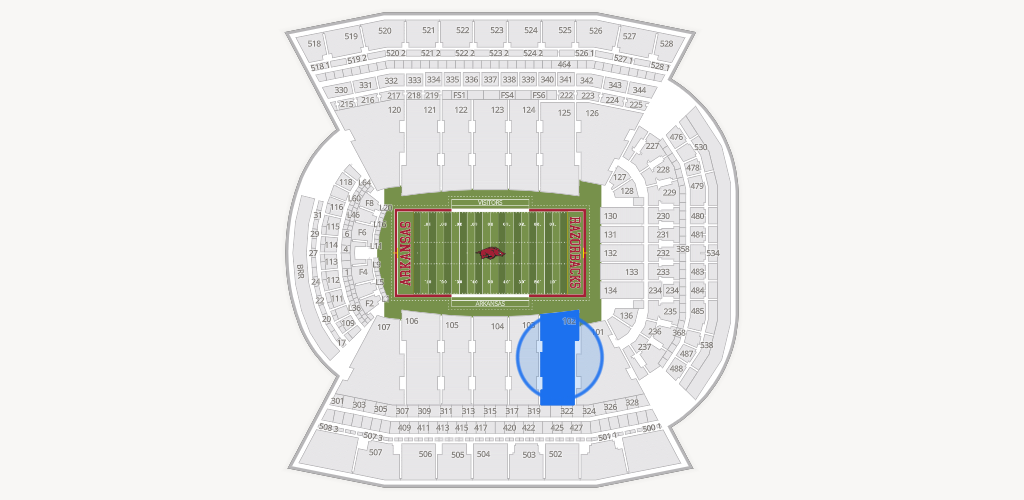 Razorback Stadium Seating Chart
