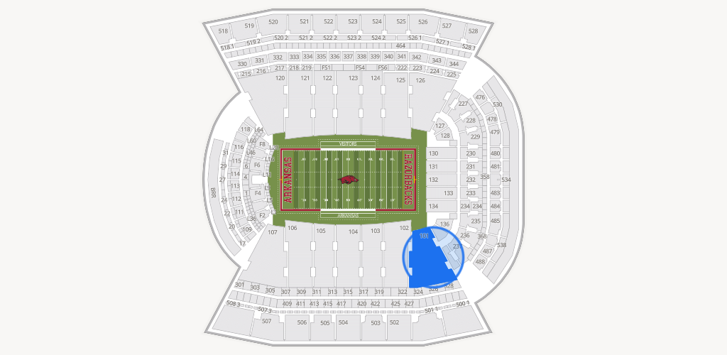 Razorback Stadium Seating Chart
