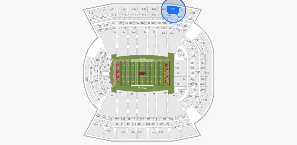 Razorback Stadium Seating Chart