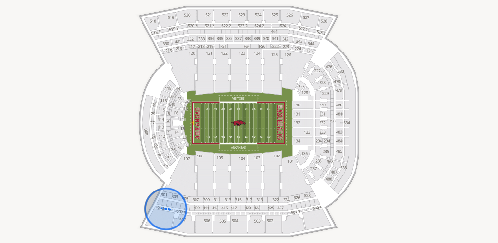 Razorback Stadium Seating Chart