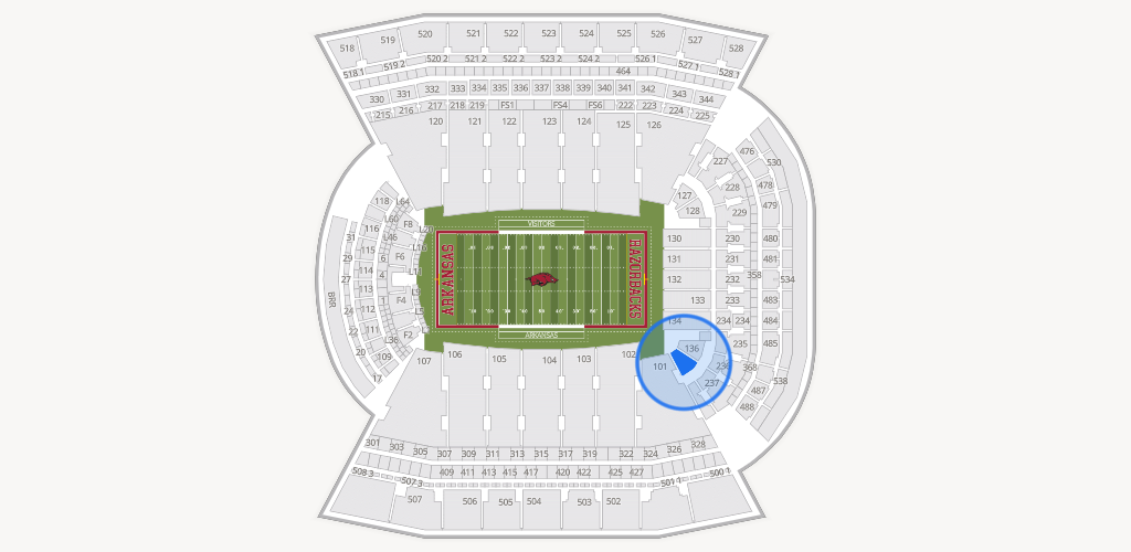 Razorback Stadium Seating Chart