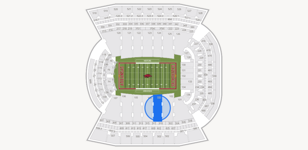 Razorback Stadium Seating Chart