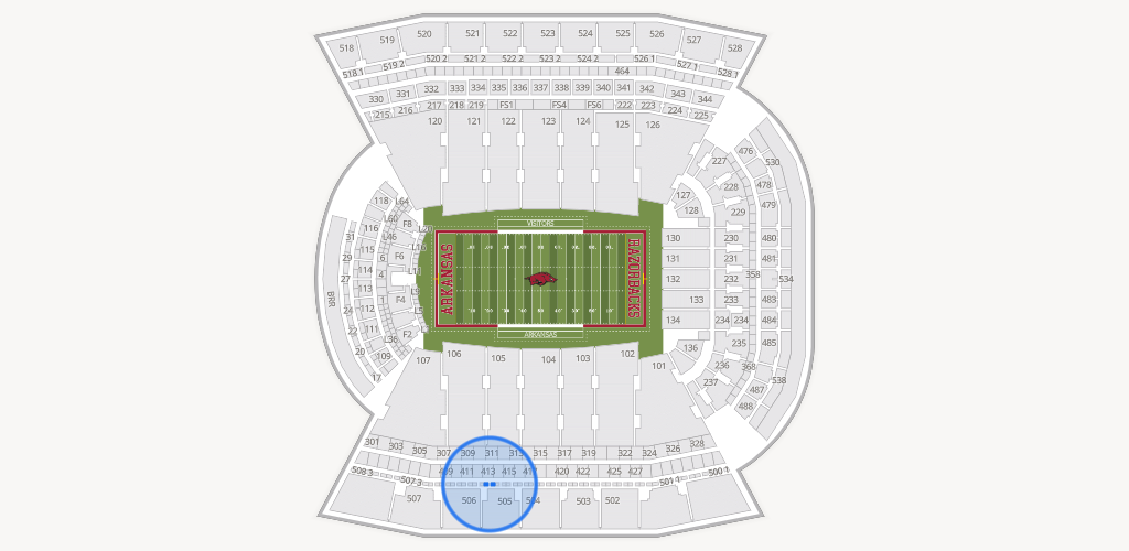 Razorback Stadium Seating Chart