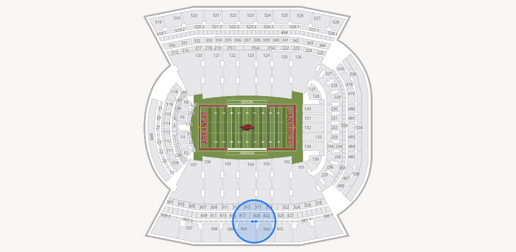 Razorback Stadium Seating Chart