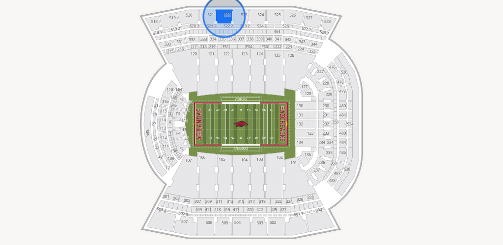 Razorback Stadium Seating Chart