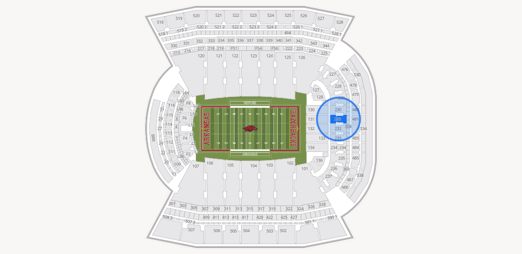 Razorback Stadium Seating Chart