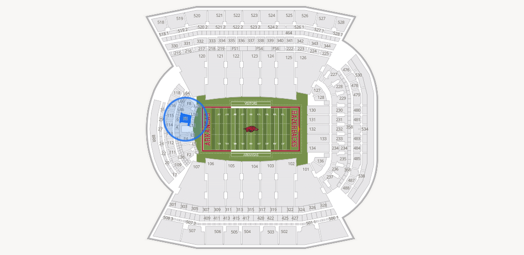 Razorback Stadium Seating Chart