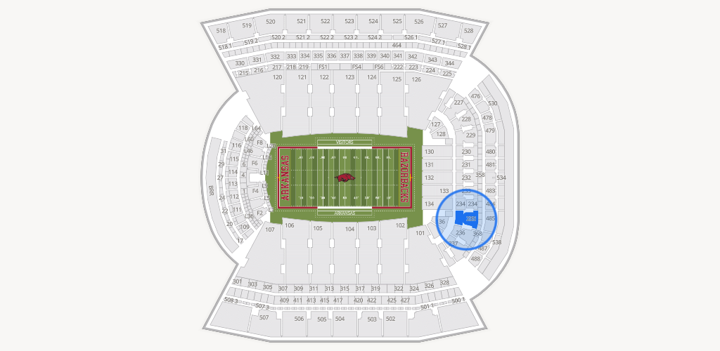 Razorback Stadium Seating Chart