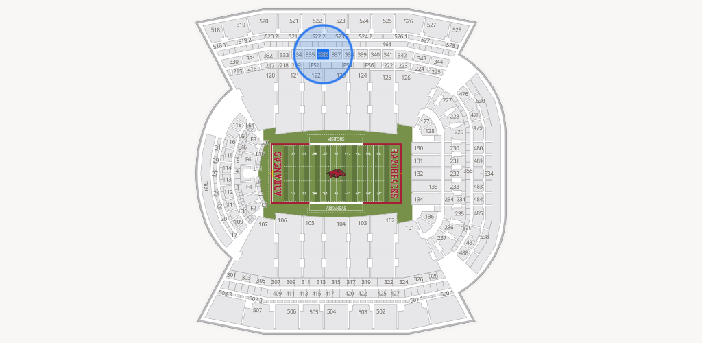 Razorback Stadium Seating Chart