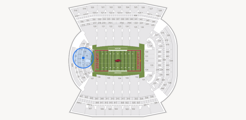 Razorback Stadium Seating Chart