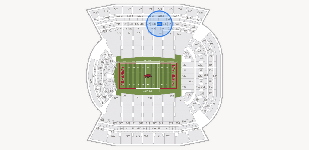 Razorback Stadium Seating Chart