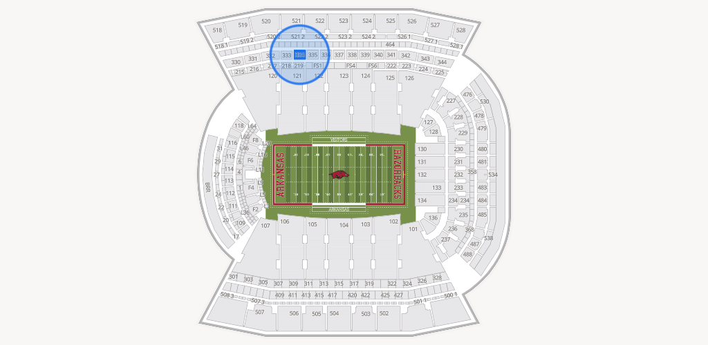 Razorback Stadium Seating Chart