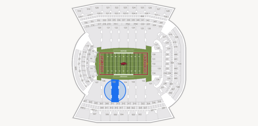 Razorback Stadium Seating Chart