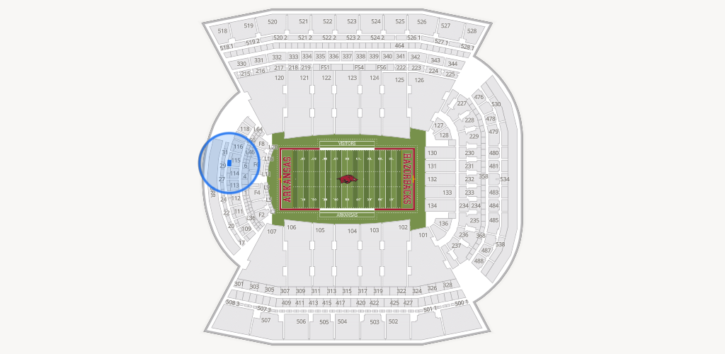 Razorback Stadium Seating Chart