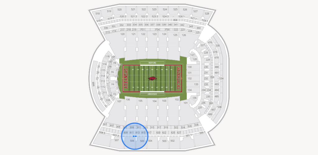 Razorback Stadium Seating Chart