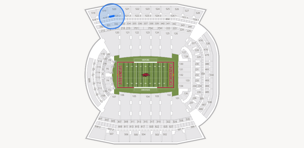 Razorback Stadium Seating Chart