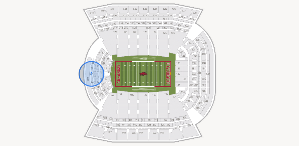 Razorback Stadium Seating Chart