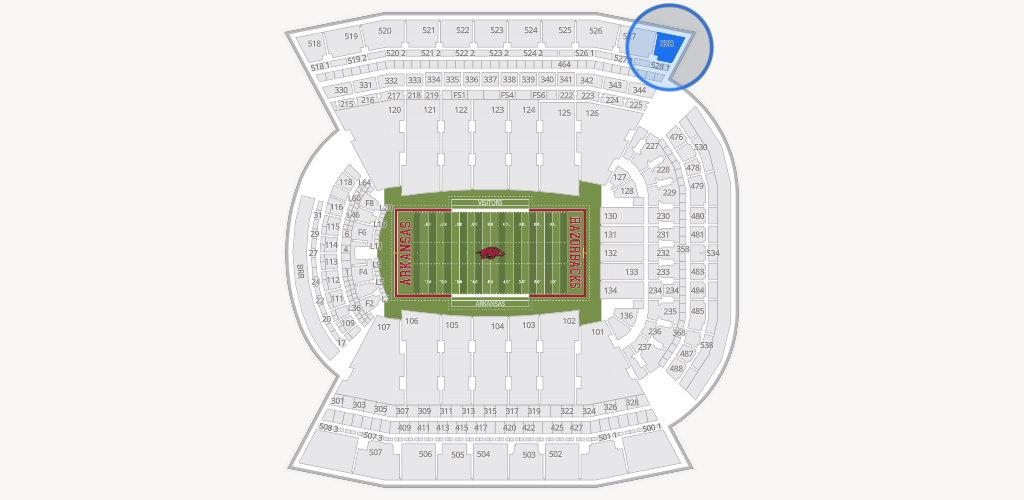 Razorback Stadium Seating Chart