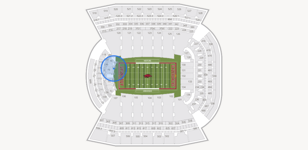 Razorback Stadium Seating Chart