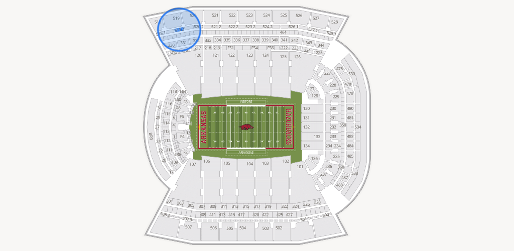 Razorback Stadium Seating Chart