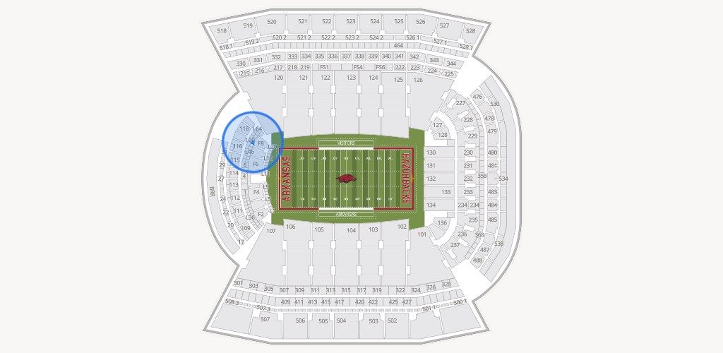 Razorback Stadium Seating Chart