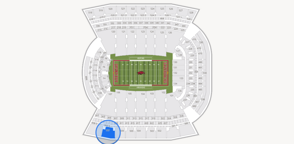 Razorback Stadium Seating Chart