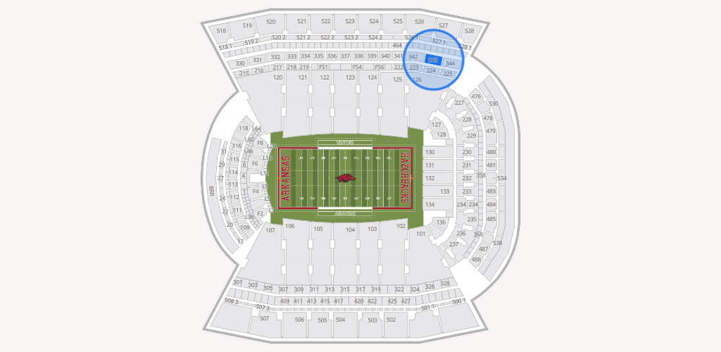 Razorback Stadium Seating Chart