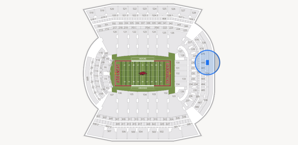Razorback Stadium Seating Chart