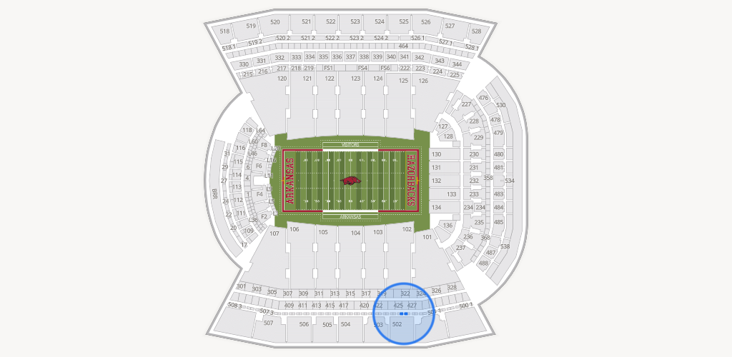 Razorback Stadium Seating Chart