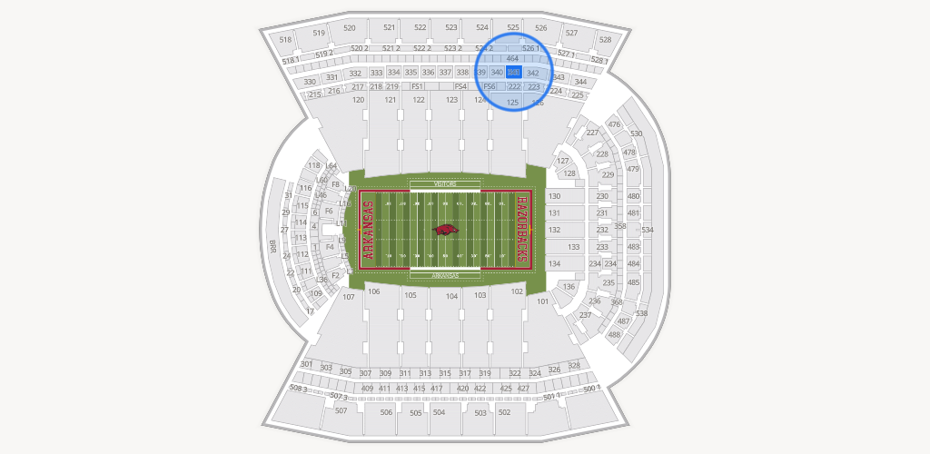 Razorback Stadium Seating Chart