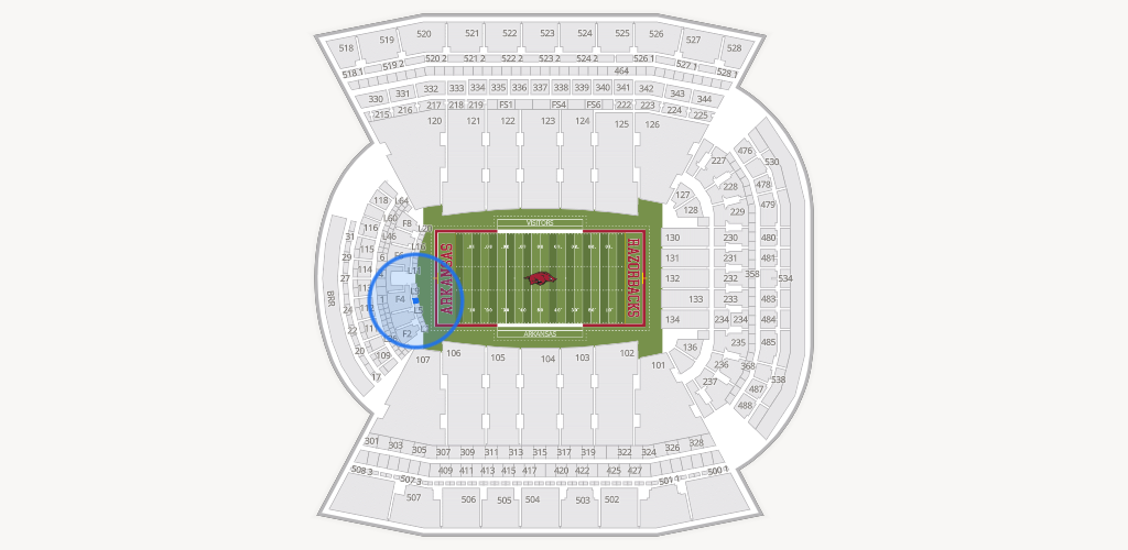 Razorback Stadium Seating Chart
