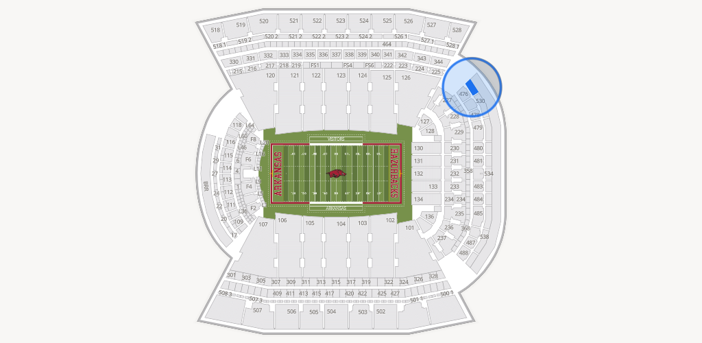 Razorback Stadium Seating Chart