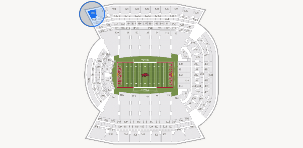 Razorback Stadium Seating Chart