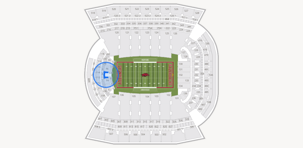 Razorback Stadium Seating Chart