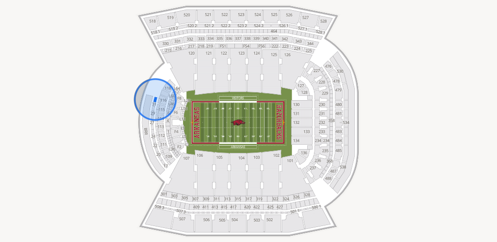 Razorback Stadium Seating Chart