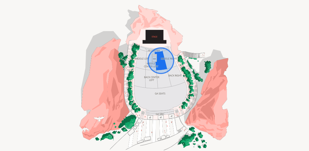 Red Rocks Amphitheatre Seating Chart