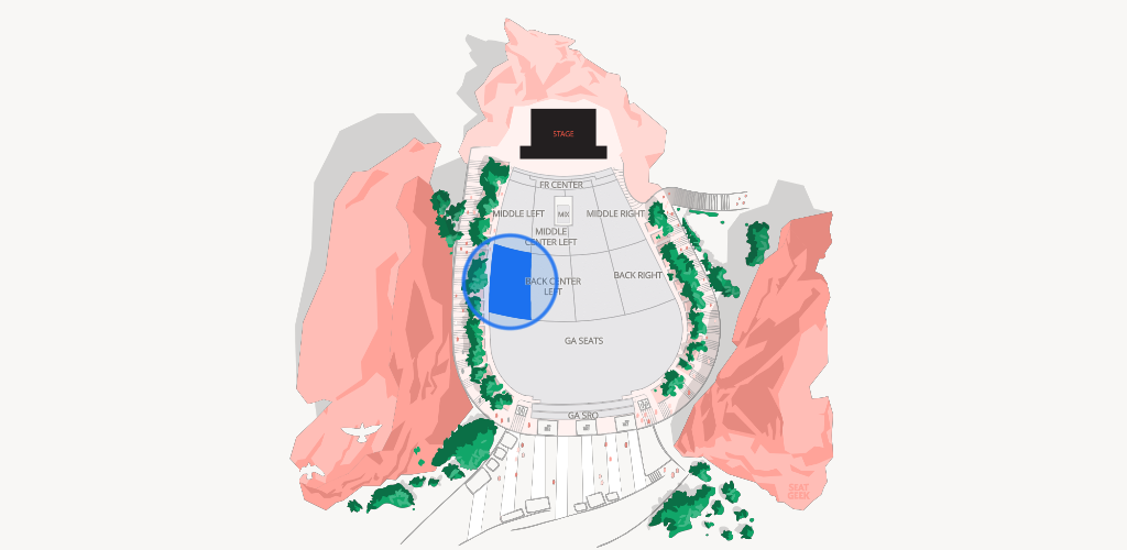 Red Rocks Amphitheatre Seating Chart