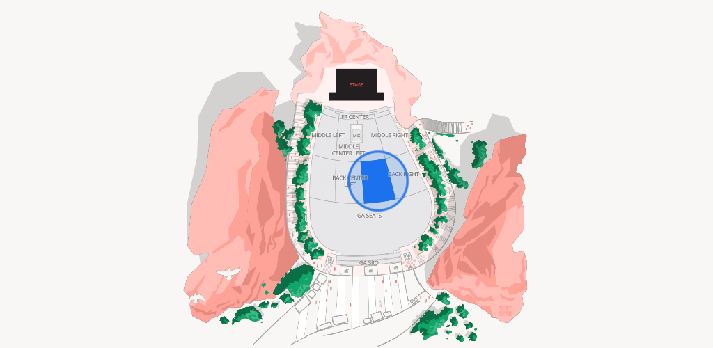 Red Rocks Amphitheatre Seating Chart