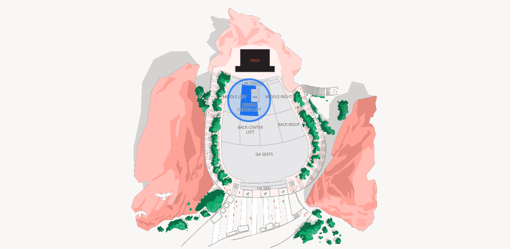 Red Rocks Amphitheatre Seating Chart
