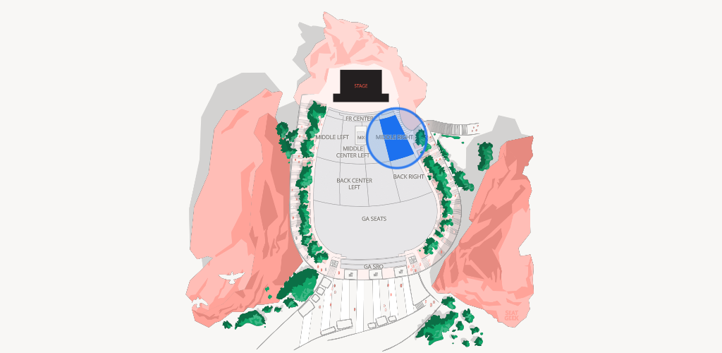 Red Rocks Amphitheatre Seating Chart