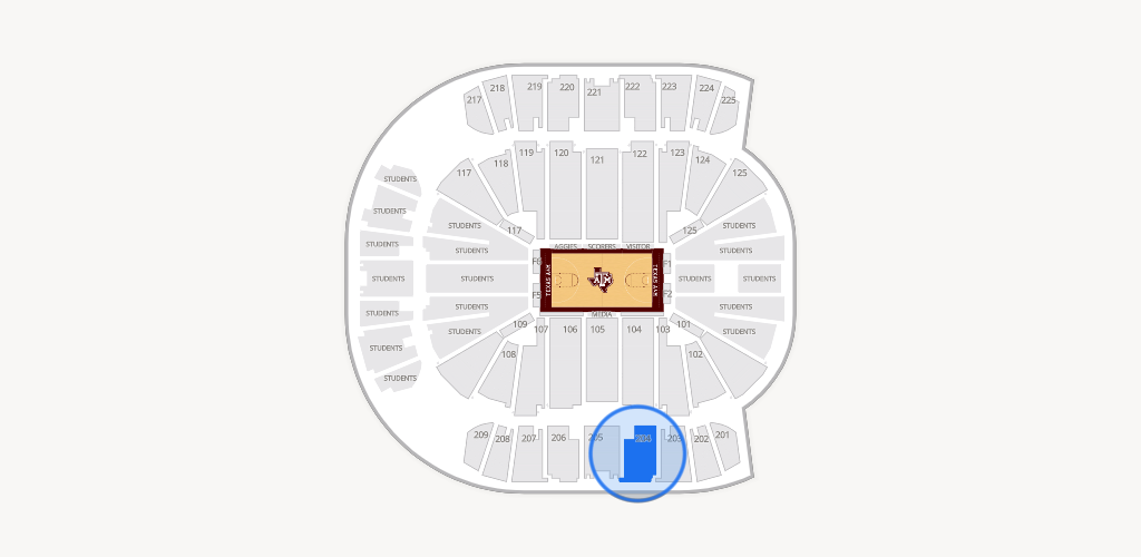 Reed Arena Seating Chart