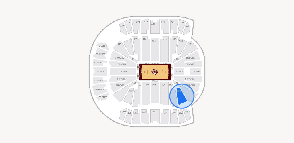 Reed Arena Seating Chart