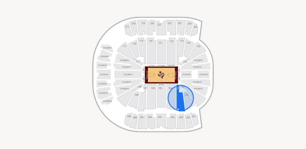 Reed Arena Seating Chart